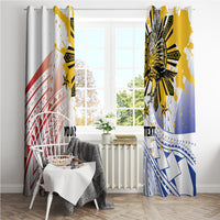Philippines Independence Day Window Curtain Eagle Mix Filipino Flag Tribal Style LT7 - Polynesian Pride