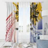 Philippines Independence Day Window Curtain Eagle Mix Filipino Flag Tribal Style LT7 - Polynesian Pride