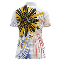 Philippines Independence Day Women Polo Shirt Eagle Mix Filipino Flag Tribal Style LT7 - Polynesian Pride