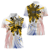 Philippines Independence Day Women Polo Shirt Eagle Mix Filipino Flag Tribal Style LT7 - Polynesian Pride