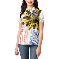 Philippines Independence Day Women Polo Shirt Eagle Mix Filipino Flag Tribal Style LT7 - Polynesian Pride