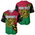 Personalised Vanuatu Baseball Jersey Mix Aboriginal Dot Art LT7 - Polynesian Pride