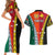 Personalised Papua New Guinea Mix Penama Couples Matching Short Sleeve Bodycon Dress and Hawaiian Shirt Tribal Patterns Half-Half Style LT7 - Polynesian Pride