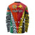 Personalised Papua New Guinea Mix Penama Long Sleeve Shirt Tribal Patterns Half-Half Style LT7 - Polynesian Pride