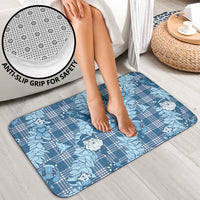 Blue Palaka Hawaii Cowboy Christmas Bathroom Set Paniolo Mix Maile Lei LT7 - Polynesian Pride