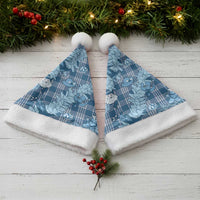 Blue Palaka Hawaii Cowboy Christmas Santa Hat Paniolo Mix Maile Lei LT7 - Polynesian Pride