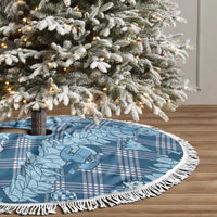 Blue Palaka Hawaii Cowboy Christmas Tree Skirt Paniolo Mix Maile Lei LT7 - Polynesian Pride