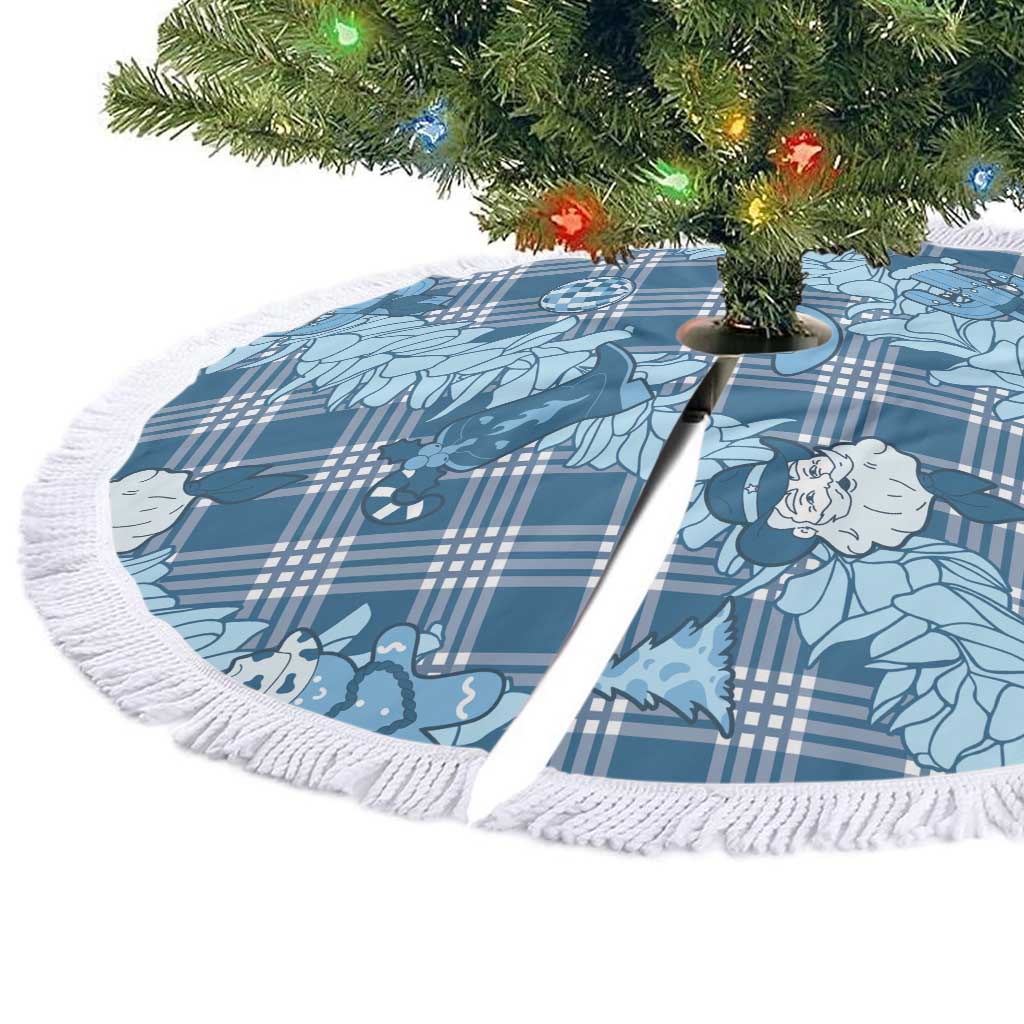 Blue Palaka Hawaii Cowboy Christmas Tree Skirt Paniolo Mix Maile Lei LT7 - Polynesian Pride