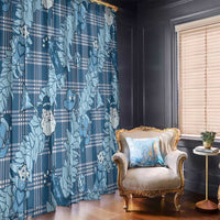 Blue Palaka Hawaii Cowboy Christmas Window Curtain Paniolo Mix Maile Lei LT7 - Polynesian Pride