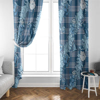 Blue Palaka Hawaii Cowboy Christmas Window Curtain Paniolo Mix Maile Lei LT7 - Polynesian Pride