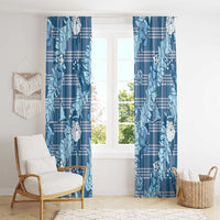 Blue Palaka Hawaii Cowboy Christmas Window Curtain Paniolo Mix Maile Lei LT7 - Polynesian Pride