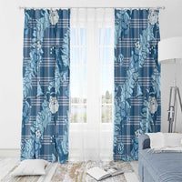 Blue Palaka Hawaii Cowboy Christmas Window Curtain Paniolo Mix Maile Lei LT7 - Polynesian Pride