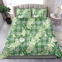 Green Palaka Hawaii Cowboy Christmas Bedding Set Paniolo Mix Maile Lei LT7 - Polynesian Pride