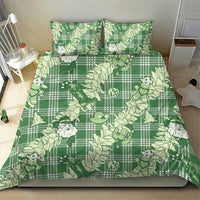 Green Palaka Hawaii Cowboy Christmas Bedding Set Paniolo Mix Maile Lei LT7 - Polynesian Pride