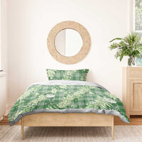 Green Palaka Hawaii Cowboy Christmas Bedding Set Paniolo Mix Maile Lei LT7 - Polynesian Pride