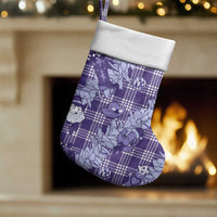 Purple Palaka Hawaii Cowboy Christmas Stocking Paniolo Mix Maile Lei LT7 Set of 2 Purple - Polynesian Pride