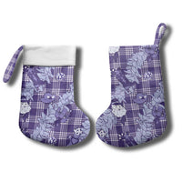 Purple Palaka Hawaii Cowboy Christmas Stocking Paniolo Mix Maile Lei LT7 - Polynesian Pride