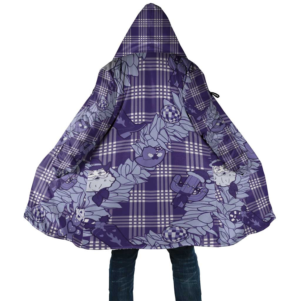 Purple Palaka Hawaii Cowboy Christmas Cloak Paniolo Mix Maile Lei LT7 Unisex Purple - Polynesian Pride
