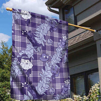 Purple Palaka Hawaii Cowboy Christmas Garden Flag Paniolo Mix Maile Lei LT7 - Polynesian Pride