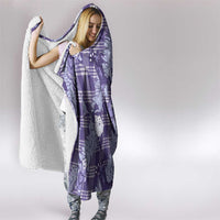 Purple Palaka Hawaii Cowboy Christmas Hooded Blanket Paniolo Mix Maile Lei LT7 - Polynesian Pride