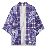 Purple Palaka Hawaii Cowboy Christmas Kimono Paniolo Mix Maile Lei LT7 Unisex Purple - Polynesian Pride
