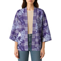 Purple Palaka Hawaii Cowboy Christmas Kimono Paniolo Mix Maile Lei LT7 - Polynesian Pride