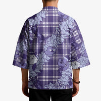 Purple Palaka Hawaii Cowboy Christmas Kimono Paniolo Mix Maile Lei LT7 - Polynesian Pride