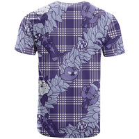 Purple Palaka Hawaii Cowboy Christmas T Shirt Paniolo Mix Maile Lei LT7 - Polynesian Pride