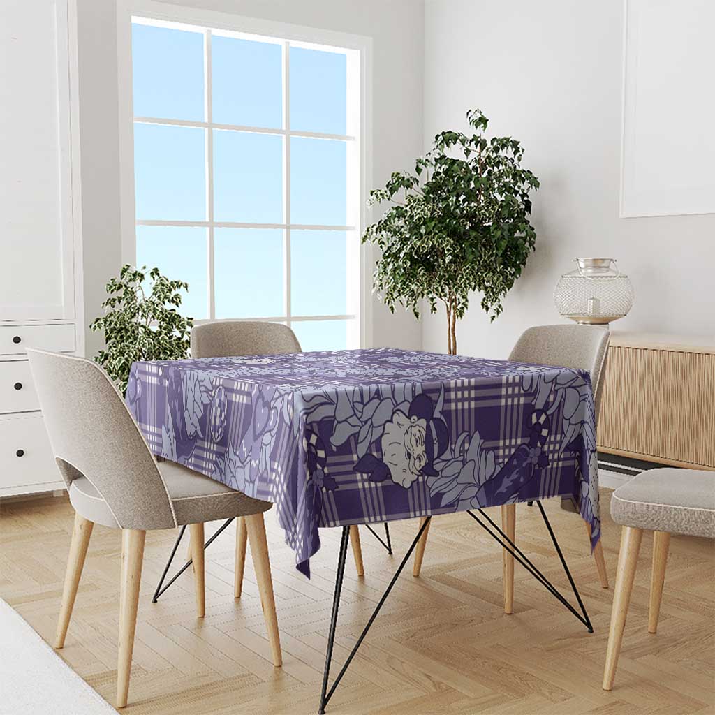 Purple Palaka Hawaii Cowboy Christmas Tablecloth Paniolo Mix Maile Lei LT7 - Polynesian Pride