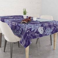 Purple Palaka Hawaii Cowboy Christmas Tablecloth Paniolo Mix Maile Lei LT7 - Polynesian Pride