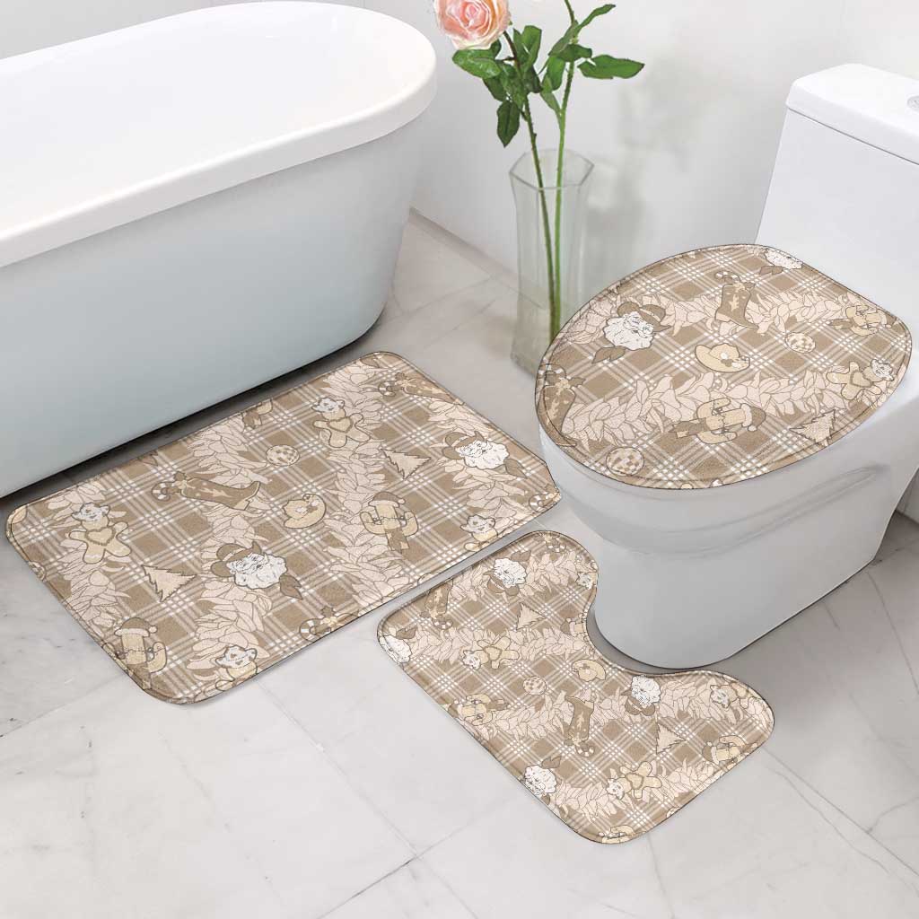 Khaki Palaka Hawaii Cowboy Christmas Bathroom Set Paniolo Mix Maile Lei LT7 - Polynesian Pride