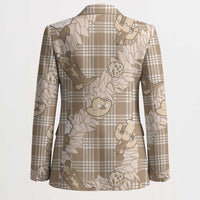 Khaki Palaka Hawaii Cowboy Christmas Blazer Paniolo Mix Maile Lei LT7 - Polynesian Pride