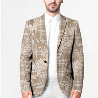 Khaki Palaka Hawaii Cowboy Christmas Blazer Paniolo Mix Maile Lei LT7 - Polynesian Pride