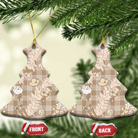 Khaki Palaka Hawaii Cowboy Christmas Ceramic Ornament Paniolo Mix Maile Lei LT7 Christmas Tree Beige - Polynesian Pride