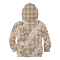 Khaki Palaka Hawaii Cowboy Christmas Kid Hoodie Paniolo Mix Maile Lei LT7 - Polynesian Pride