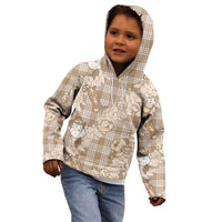 Khaki Palaka Hawaii Cowboy Christmas Kid Hoodie Paniolo Mix Maile Lei LT7 - Polynesian Pride