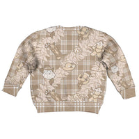 Khaki Palaka Hawaii Cowboy Christmas Kid Ugly Christmas Sweater Paniolo Mix Maile Lei LT7 - Polynesian Pride