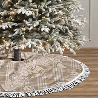 Khaki Palaka Hawaii Cowboy Christmas Tree Skirt Paniolo Mix Maile Lei LT7 - Polynesian Pride