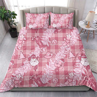 Pink Palaka Hawaii Cowboy Christmas Bedding Set Paniolo Mix Maile Lei LT7 - Polynesian Pride