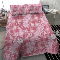 Pink Palaka Hawaii Cowboy Christmas Bedding Set Paniolo Mix Maile Lei LT7 - Polynesian Pride