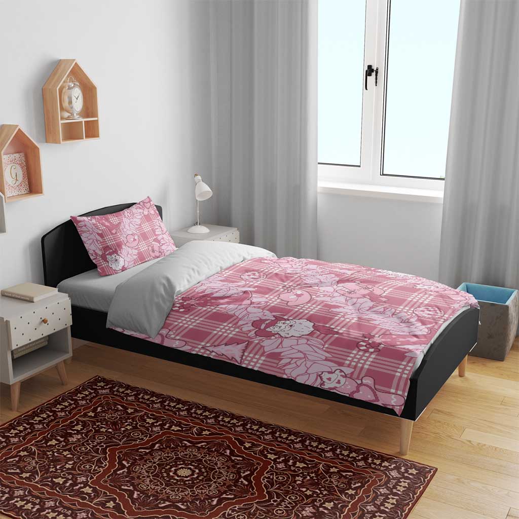 Pink Palaka Hawaii Cowboy Christmas Bedding Set Paniolo Mix Maile Lei LT7 - Polynesian Pride