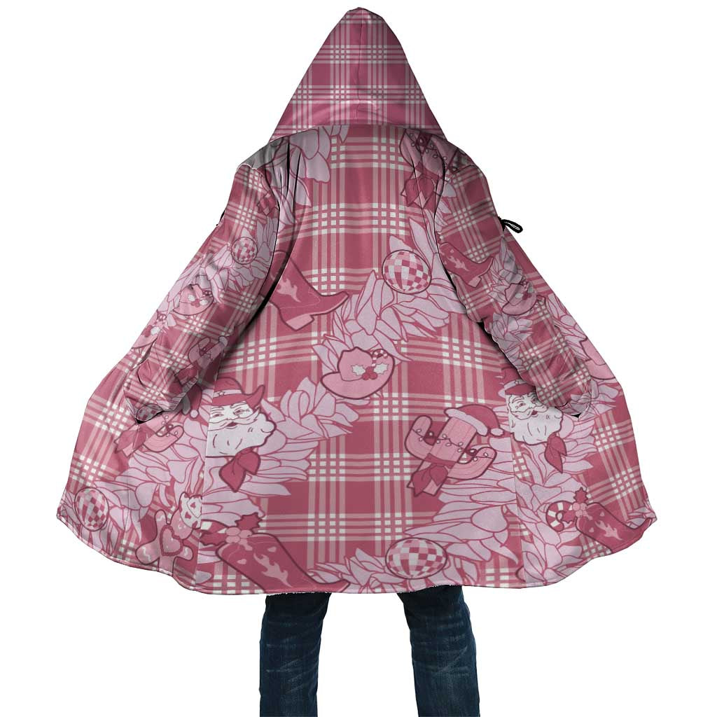 Pink Palaka Hawaii Cowboy Christmas Cloak Paniolo Mix Maile Lei LT7 Unisex Pink - Polynesian Pride