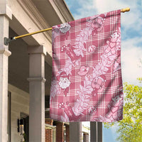 Pink Palaka Hawaii Cowboy Christmas Garden Flag Paniolo Mix Maile Lei LT7 House Flag Pink - Polynesian Pride