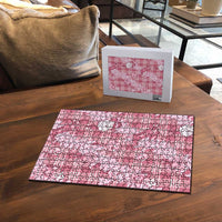 Pink Palaka Hawaii Cowboy Christmas Puzzle Paniolo Mix Maile Lei LT7 - Polynesian Pride