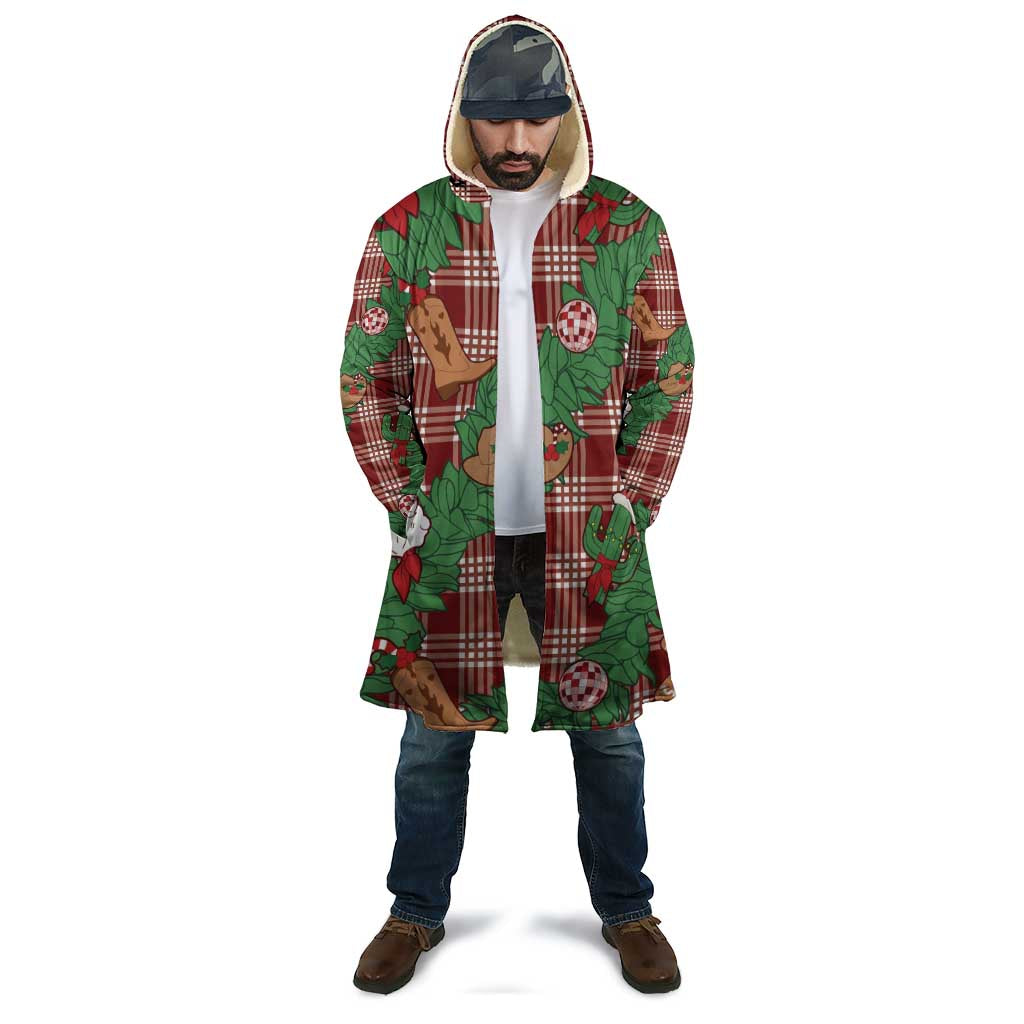 Red Palaka Hawaii Cowboy Christmas Cloak Paniolo Mix Maile Lei LT7 - Polynesian Pride