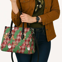 Red Palaka Hawaii Cowboy Christmas Leather Bag Paniolo Mix Maile Lei LT7 - Polynesian Pride