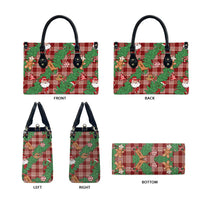 Red Palaka Hawaii Cowboy Christmas Leather Bag Paniolo Mix Maile Lei LT7 - Polynesian Pride