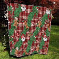 Red Palaka Hawaii Cowboy Christmas Quilt Paniolo Mix Maile Lei LT7 - Polynesian Pride