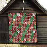 Red Palaka Hawaii Cowboy Christmas Quilt Paniolo Mix Maile Lei LT7 - Polynesian Pride