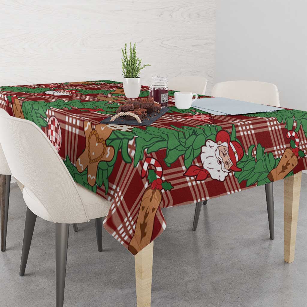 Red Palaka Hawaii Cowboy Christmas Tablecloth Paniolo Mix Maile Lei LT7 - Polynesian Pride